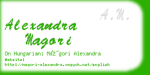 alexandra magori business card